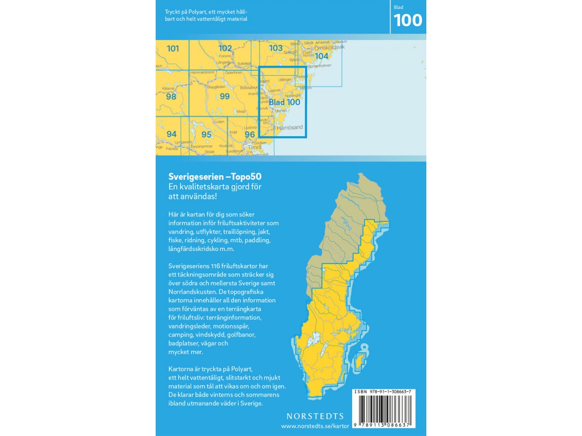 100 Härnösand Sverigeserien 1:50 000 100 Härnösand Sverigeserien 1:50 000